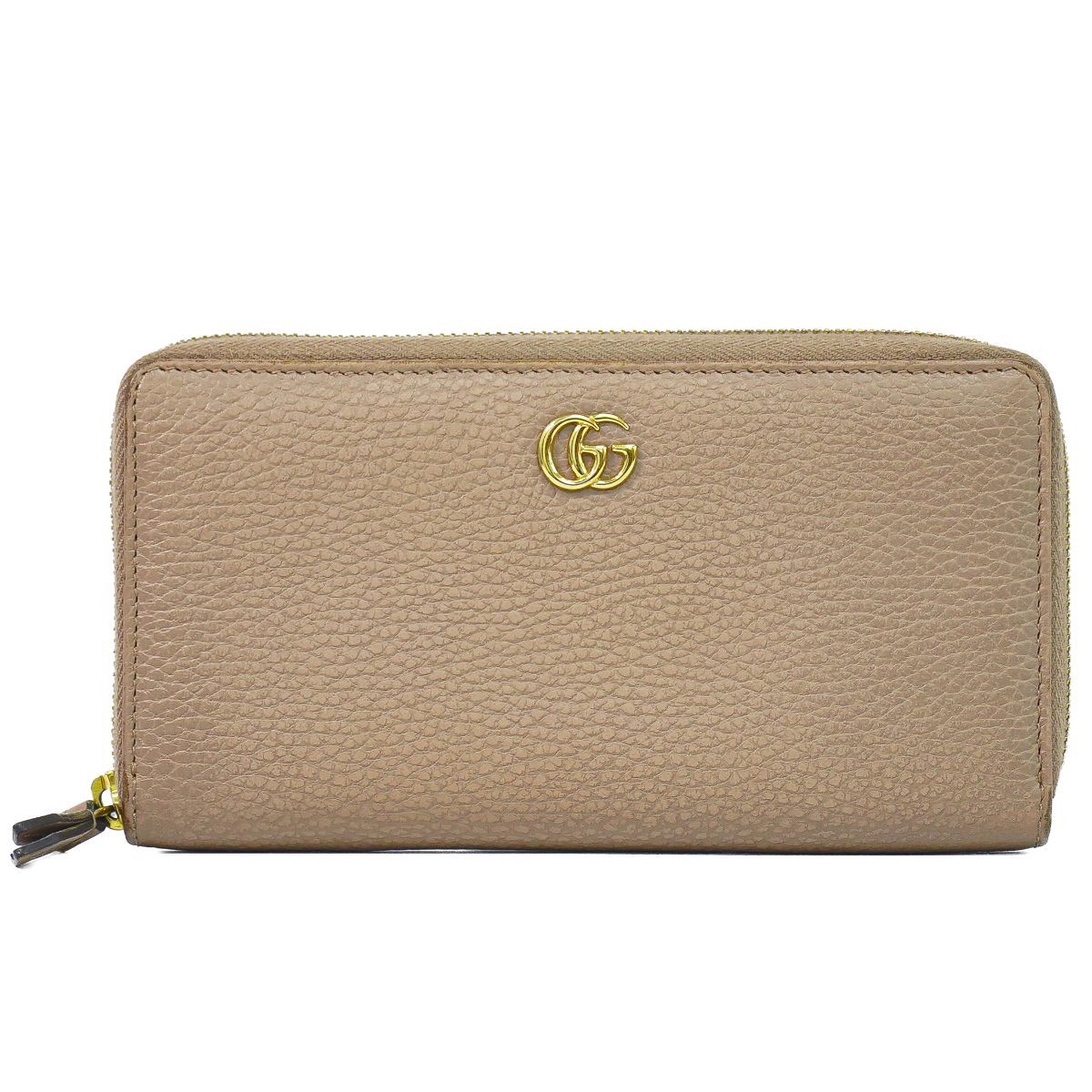 本物 グッチ GUCCI GGマーモント ラウンドファスナー 長財布 ロング 