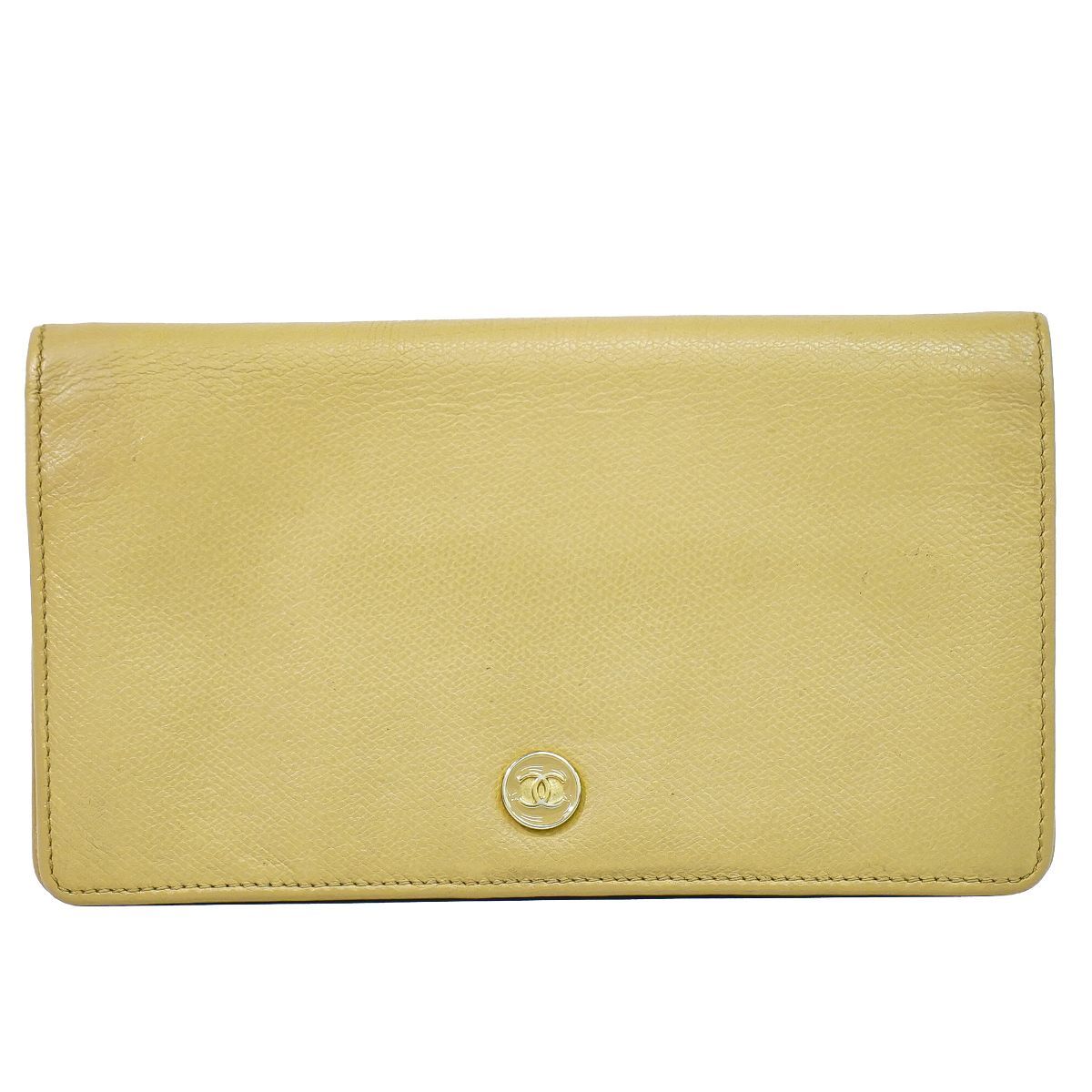 ✨CHANEL✨　シャネル　長財布　ココボタン シャネル CHANEL 長財布 ココボタン レザー ベージュ 10番台 財布