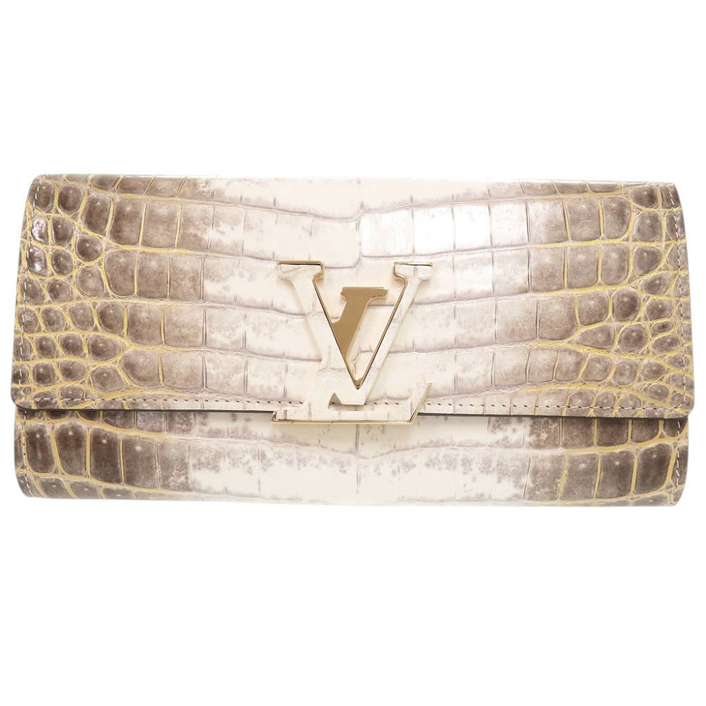 新品同様 ルイ ヴィトン ポルトフォイユ カプシーヌ クロコダイル サハラ 長財布 LV 0161 LOUIS VUITTON