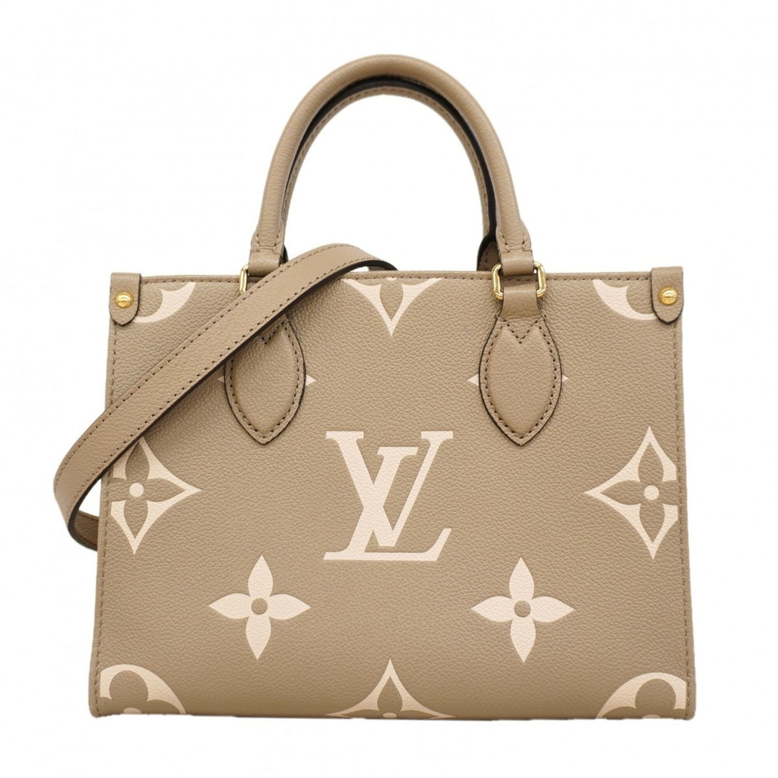 ルイ・ヴィトン(Louis Vuitton) ルイ・ヴィトン ハンドバッグ モノグラム・アンプラント バイカラー オンザゴーPM M45779 トゥルトレール クレーム 2wayバッグレディース