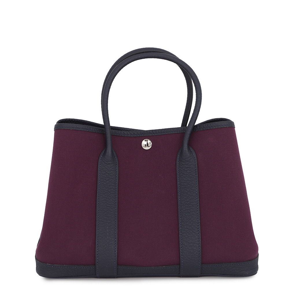 エルメス トートバッグ ガーデンパーティTPM カシス/ブルーニュイ/シルバー金具 トワルオフィシエ/ネゴンダ D刻印 180,050円