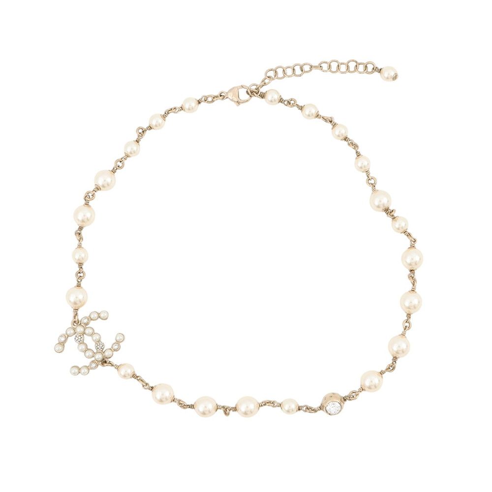 シャネル ネックレス ココマーク メタル フェイクパール ラインストーン C20S CHANEL アクセサリー