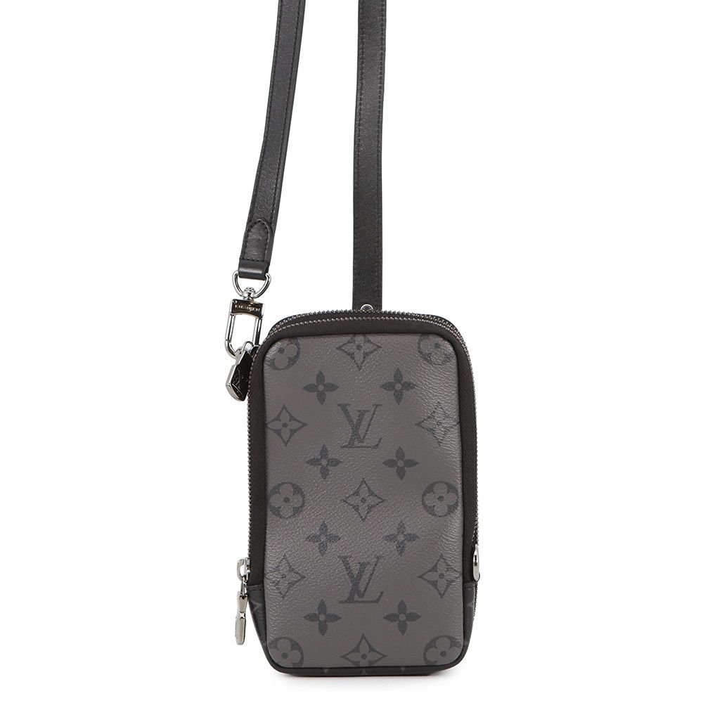 ルイヴィトン ショルダーバッグ モノグラム・エクリプス リバース ダブル フォン ポーチ M69534 LOUIS VUITTON 黒 ブラック