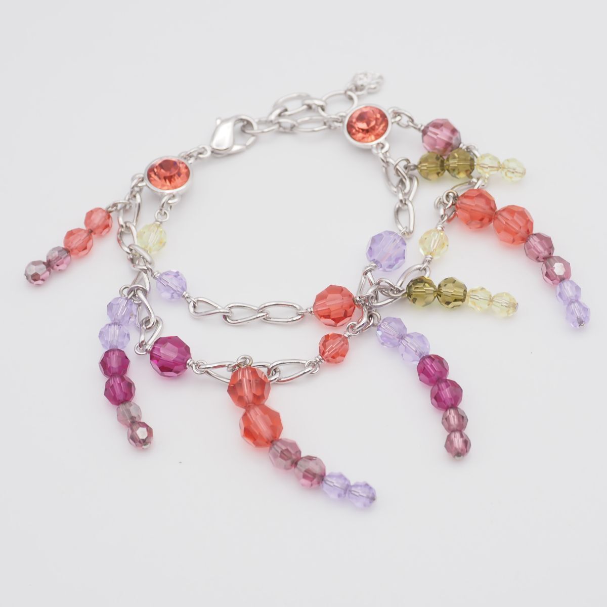 【セット商品】Swarovski クリスタルブレスレット ネックレス A298 スワロフスキー SWAROVSKI クリスタル ブレスレット マルチカラー
