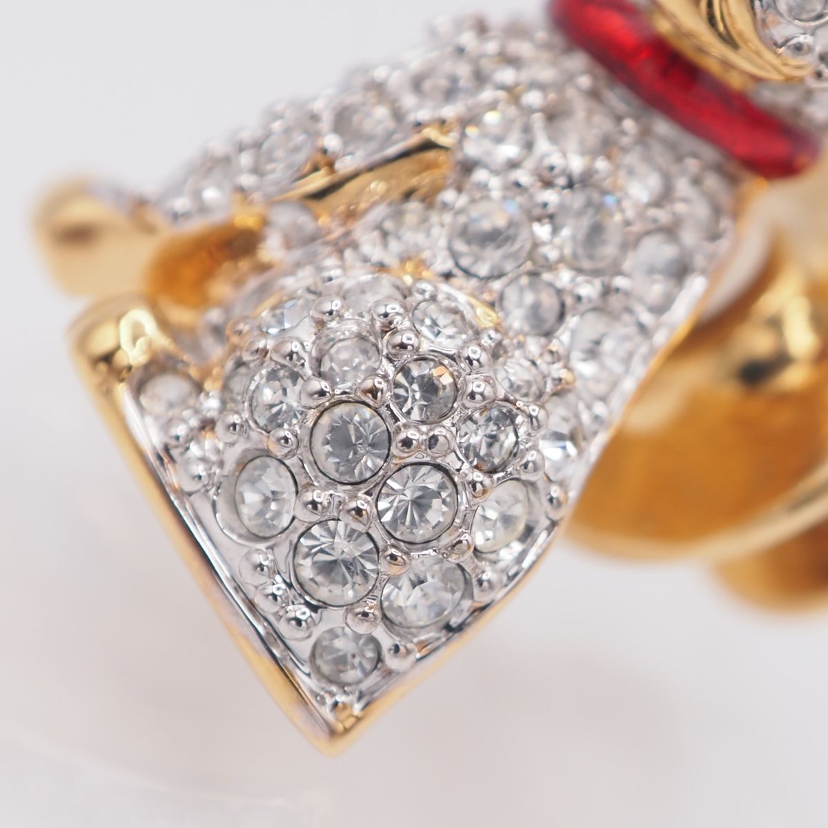 A578 スワロフスキー SWAROVSKI クリスタル ピンブローチ 犬 ドッグ