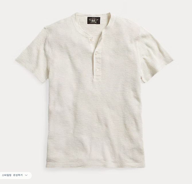 RRL(ダブルアールエル) ワッフルニット ショートスリーブ ヘンリーシャツ XL ペーパー 白 33,974円