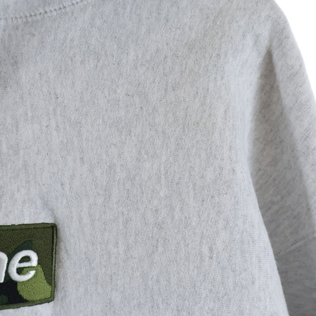 SUPREME (シュプリーム) 23AW Box Logo Hooded sweatshirt 迷彩柄 ボックスロゴデザイン フーデッド プルオーバースウェットパーカー グレー SUPREME (シュプリーム) 23AW Box Logo Hooded sweatshirt 迷彩柄 ボックスロゴデザイン フーデッド プルオーバースウェットパーカー グレー