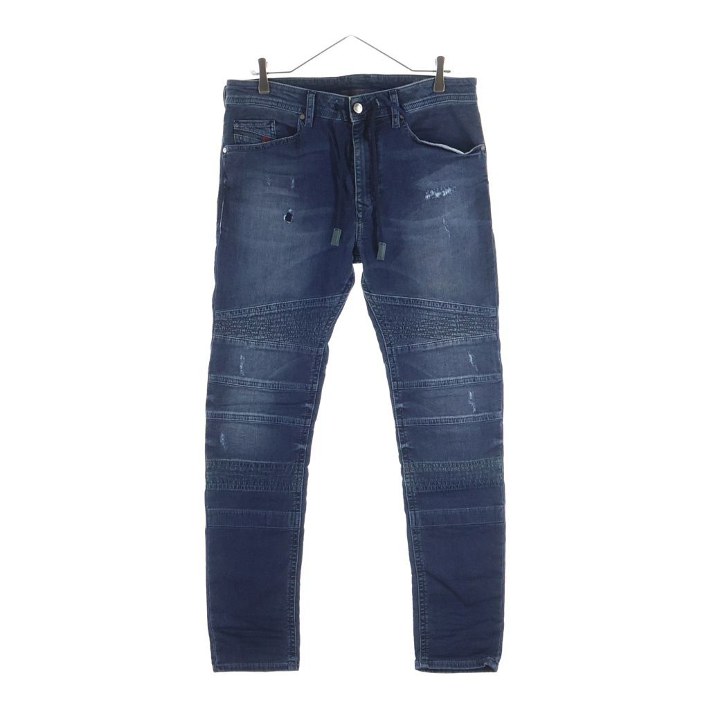DIESEL (ディーゼル) BAKARI-NE Biker Denim Pants バイカーデニムパンツ ジーンズ ブルー 03936