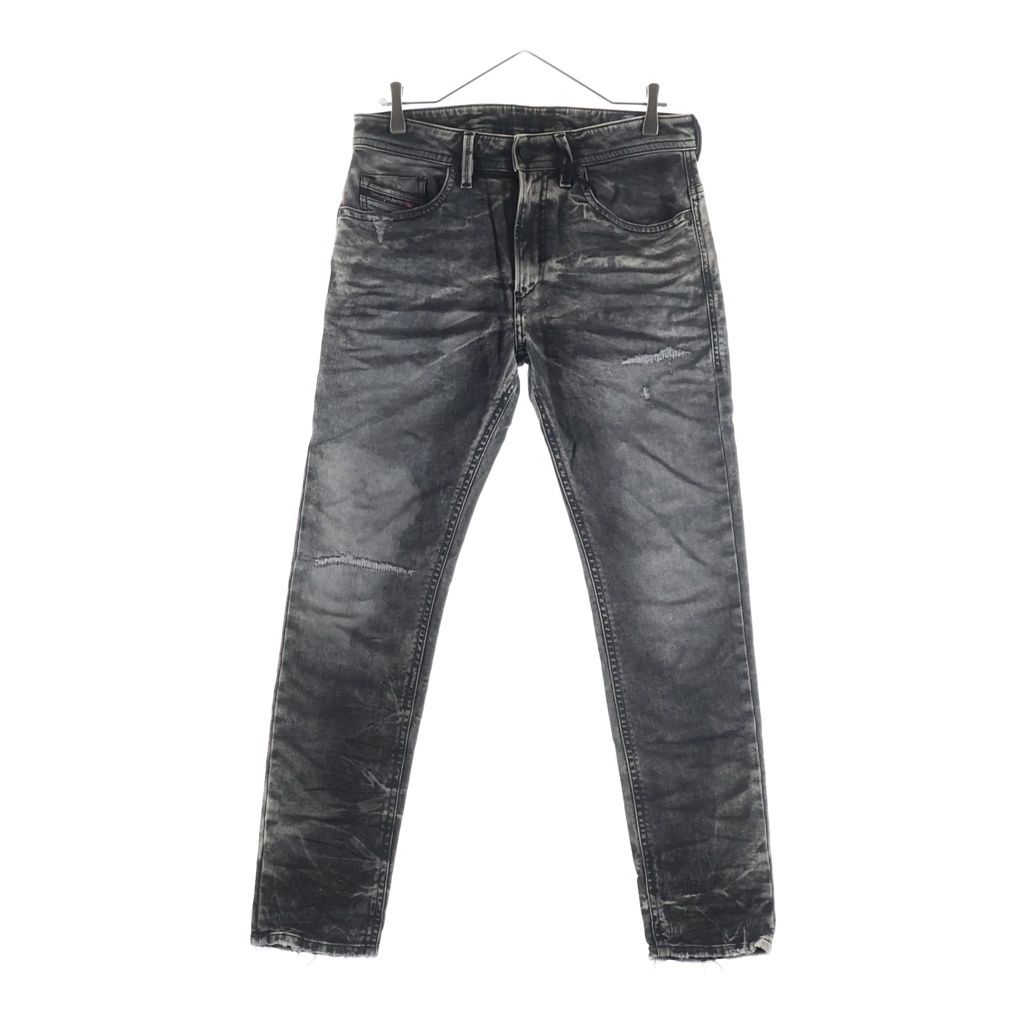 DIESEL (ディーゼル) THOMMER-T JOGG JEANS ジョグジーンズ ダメージ加工デニムパンツ グレー 00SE3D