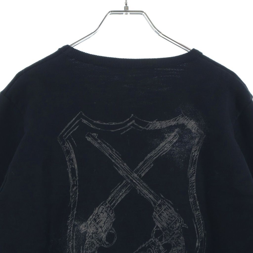roar (ロアー) 17AW バックロゴプリント クルーネック スウェットトレーナー ブラック 13FRT-17A