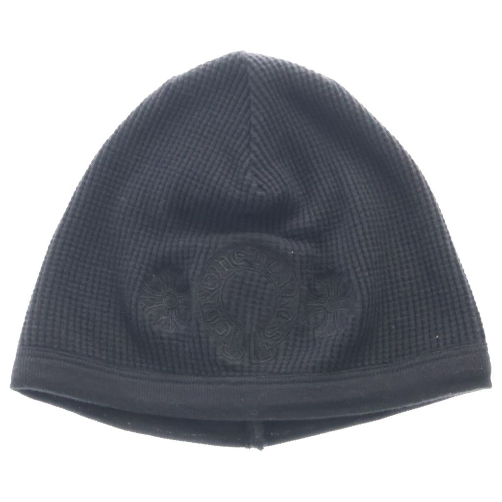 CHROME HEARTS (クロムハーツ) HORSESHOE THERMAL BEANIE ホースシュー CHプラス 刺繍 サーマルニットビーニー 帽子 ブラック