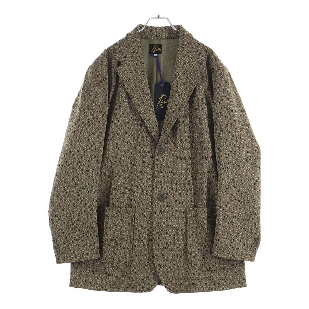 Needles (ニードルス) 20AW B JACKET POLY HM238 千鳥格子 ポリテーラードジャケット ブラウン