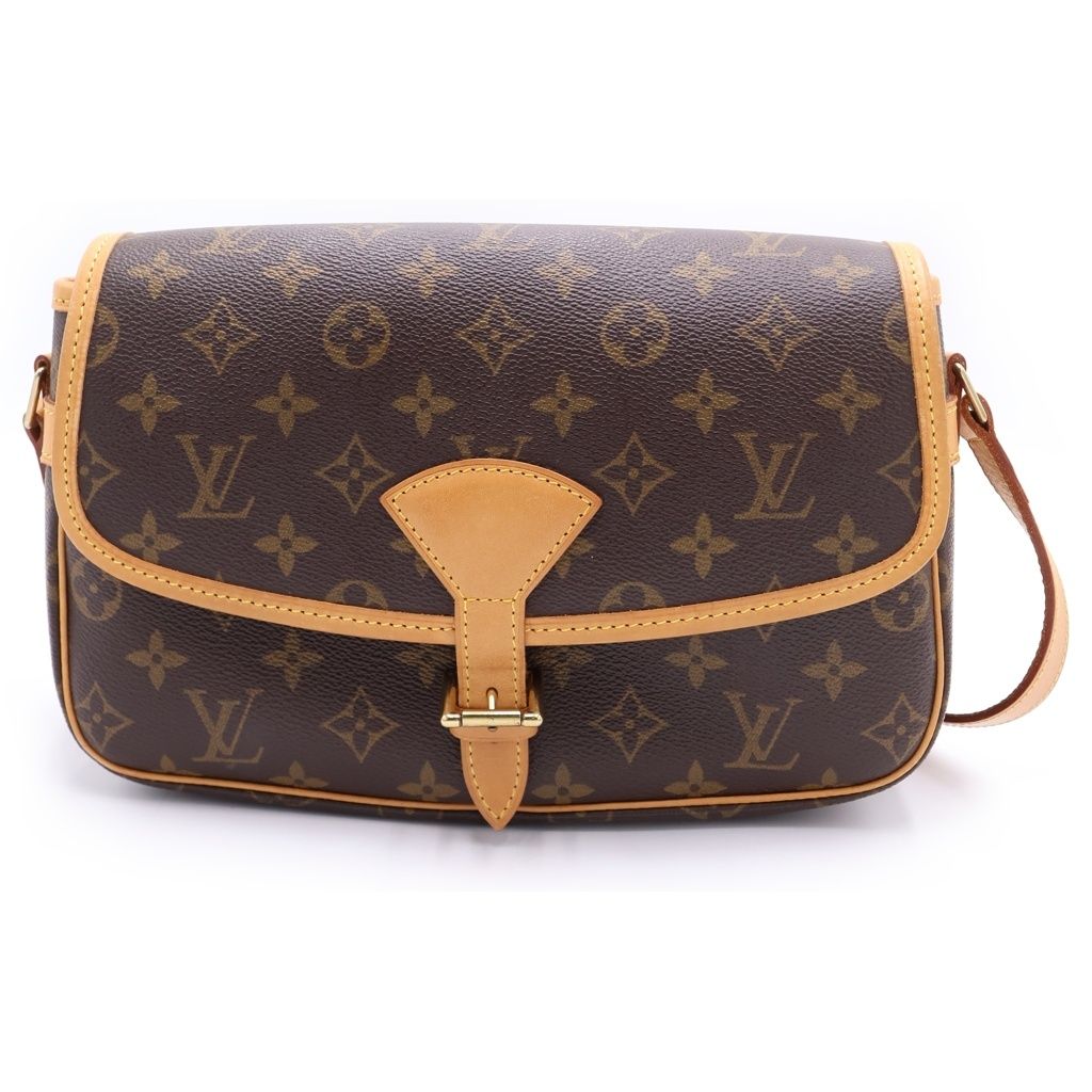 LOUIS VUITTON (ルイヴィトン) モノグラム ソローニュ ワンショルダーバッグ ブラウン レザー×PVC M42250 ゴールド金具 82,583円