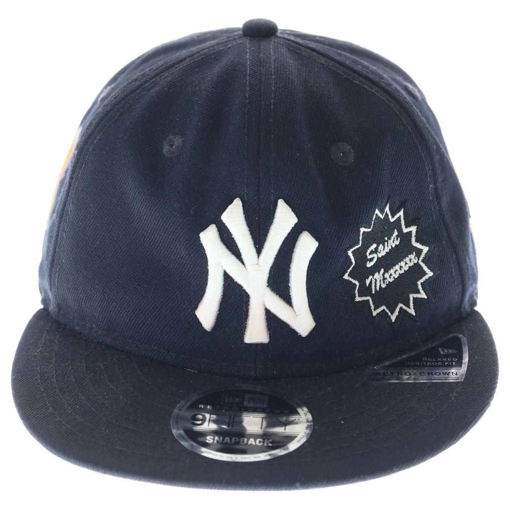 NEW ERA (ニューエラ) 25SS ×ニューエラ スナップバック ニューヨーク ヤンキース ベースボールキャップ 帽子 ブラック SM-HR8-0000-C50