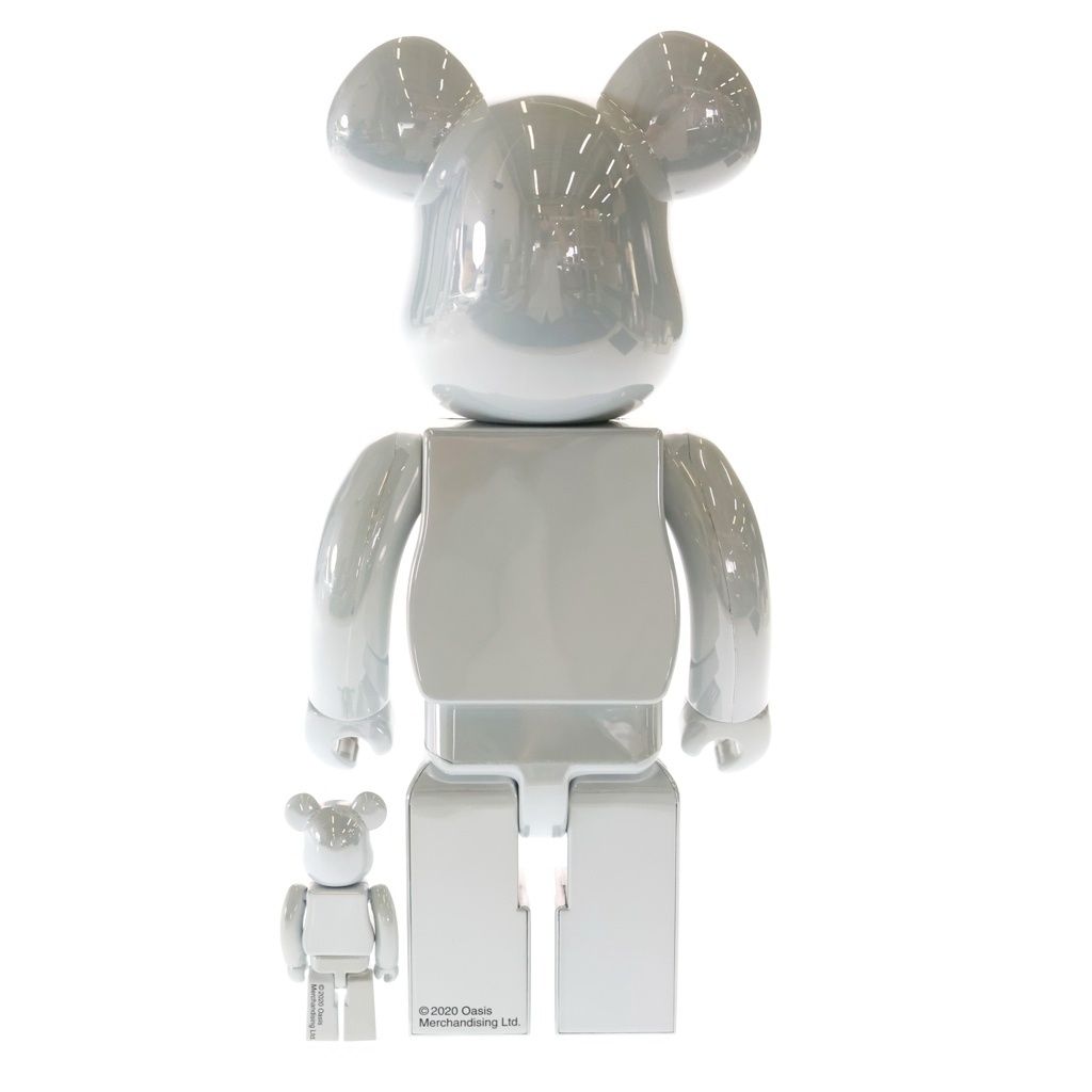 MEDICOM TOY (メディコムトイ) BE@RBRICK oasis WHITE CHROME 400%&100