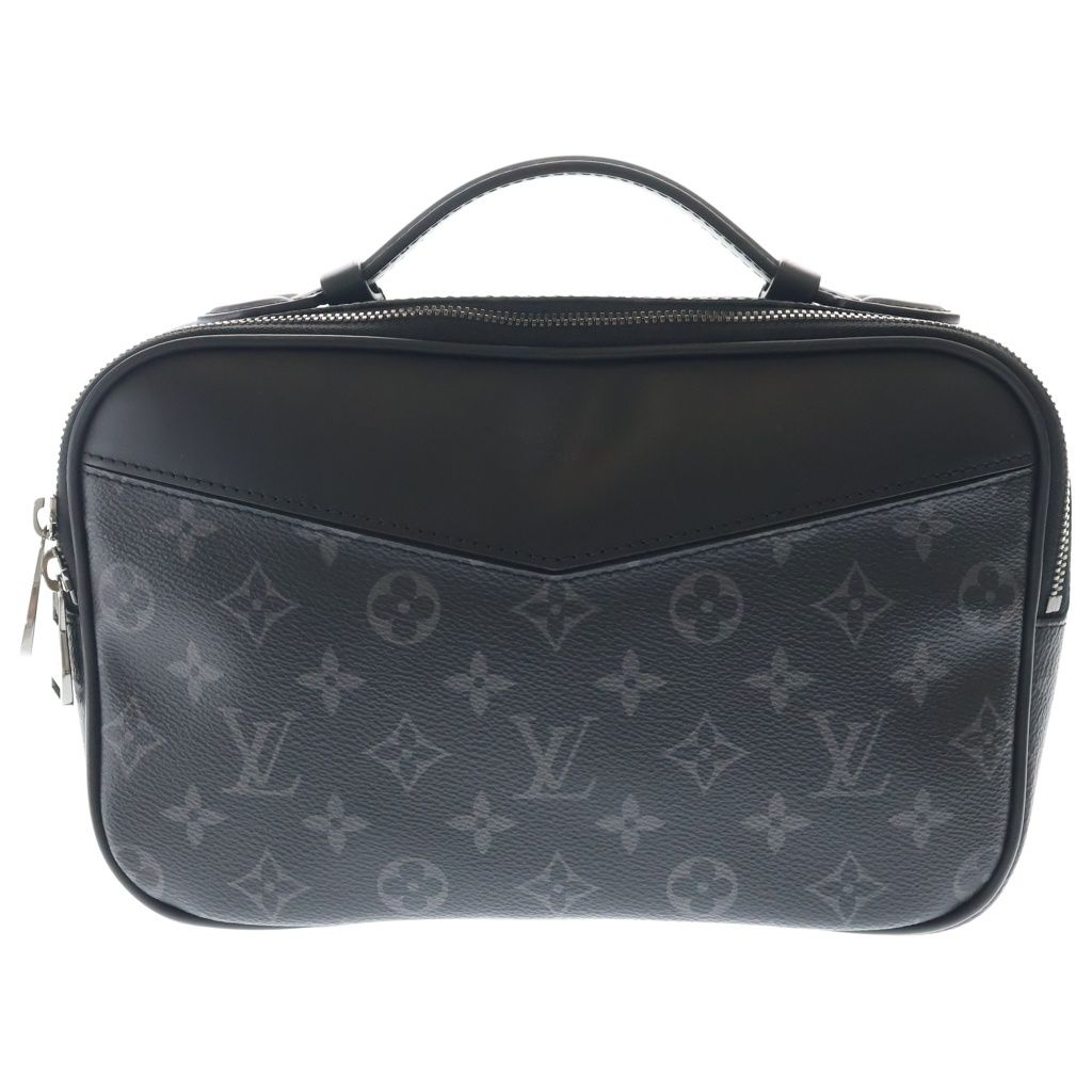 LOUIS VUITTON (ルイヴィトン) モノグラムエクリプス バムバッグ ショルダーバッグ ハンドバッグ ブラック レザー×PVC M42906 シルバー金具