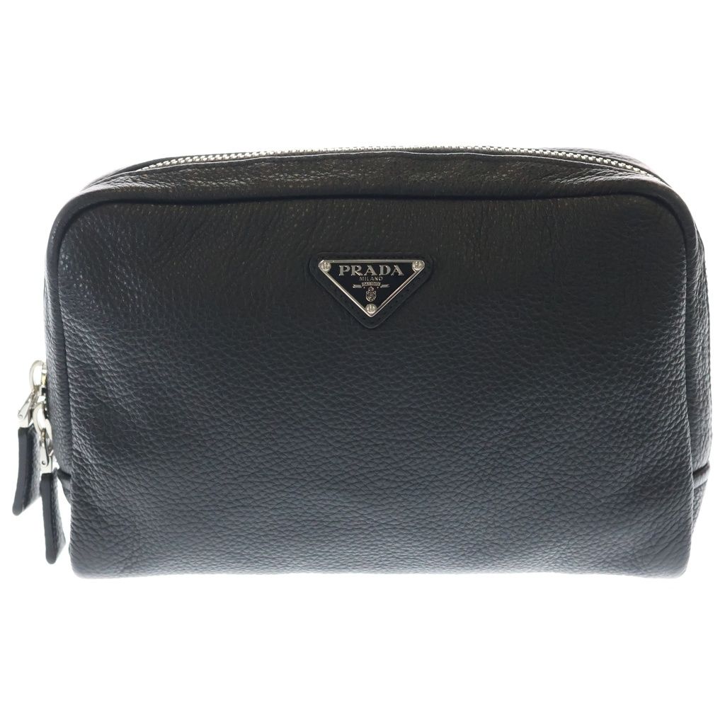 PRADA (プラダ) VIT.DAINO ヴィッテロダイノ ショルダーバッグ レザー トリックチャーム ブラック 2VH181