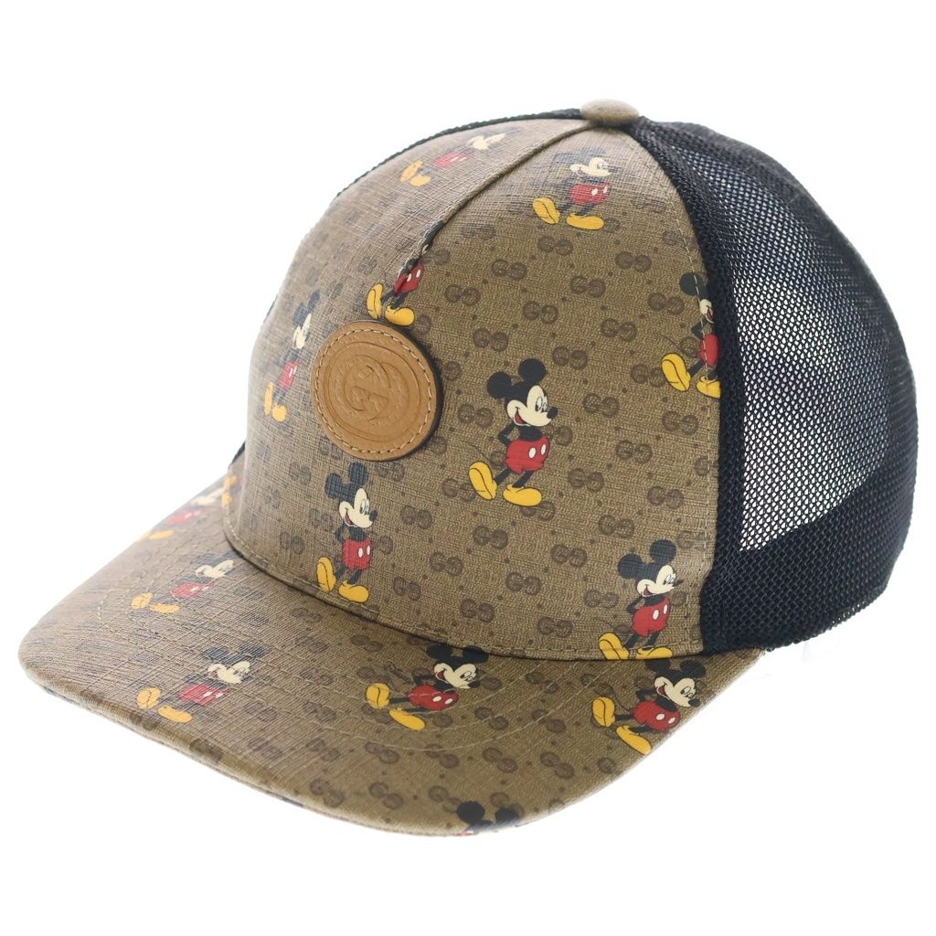 GUCCI (グッチ) ディズニーコラボ メッシュキャップ ブラウン×ブラック