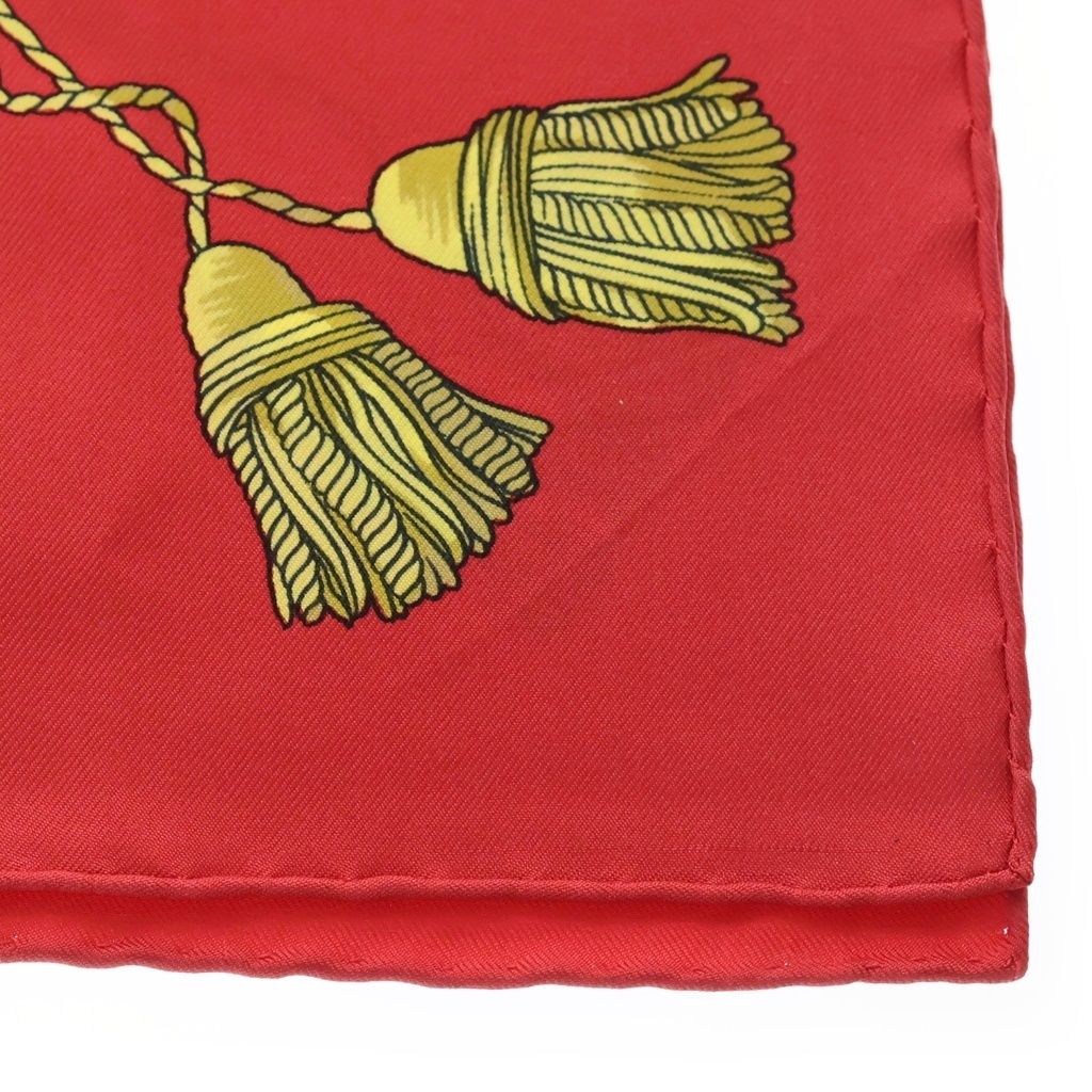 HERMES (エルメス) カレ90 クイーンの戴冠式 シルクスカーフ レッド