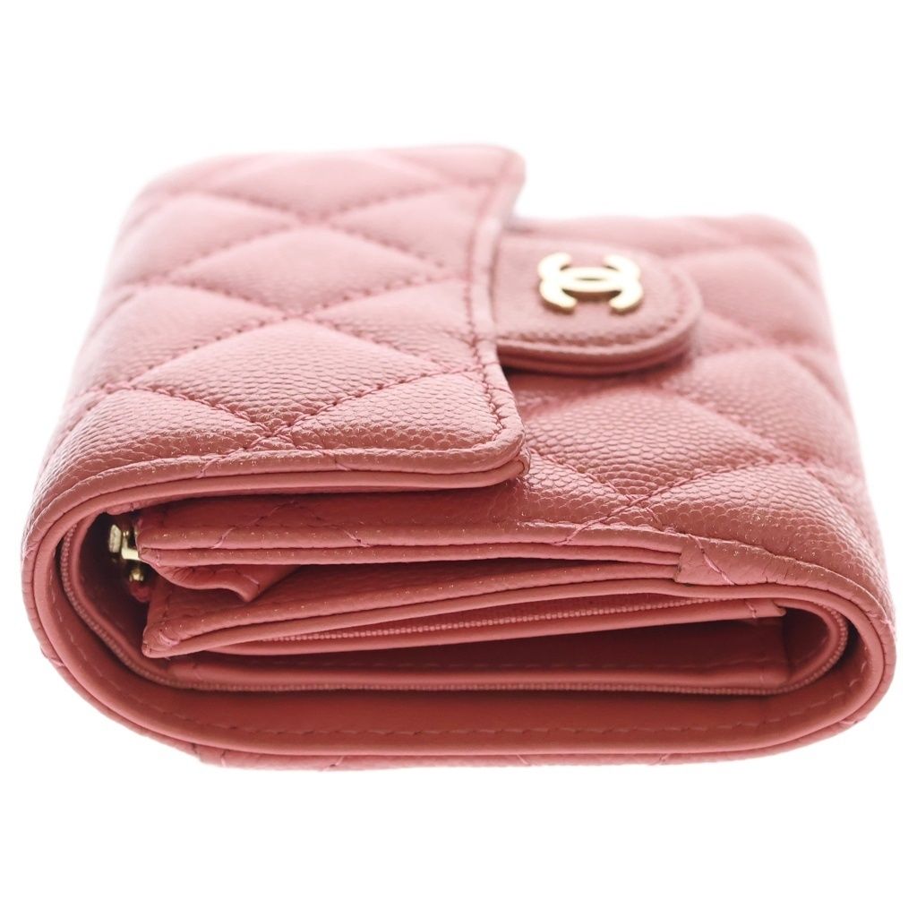 CHANEL (シャネル) マトラッセ 三つ折り財布 コンパクトウォレット