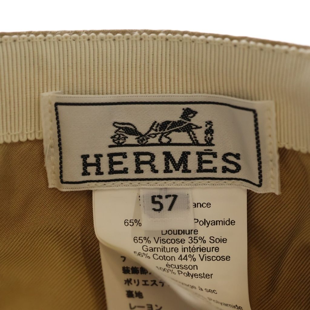 HERMES エルメス SERENA セレナ キャップ 帽子 コットン ナイロン ブラウン H222011N 高評価！HERMES (エルメス) SERENA セレナ キャップ 帽子 コットン
