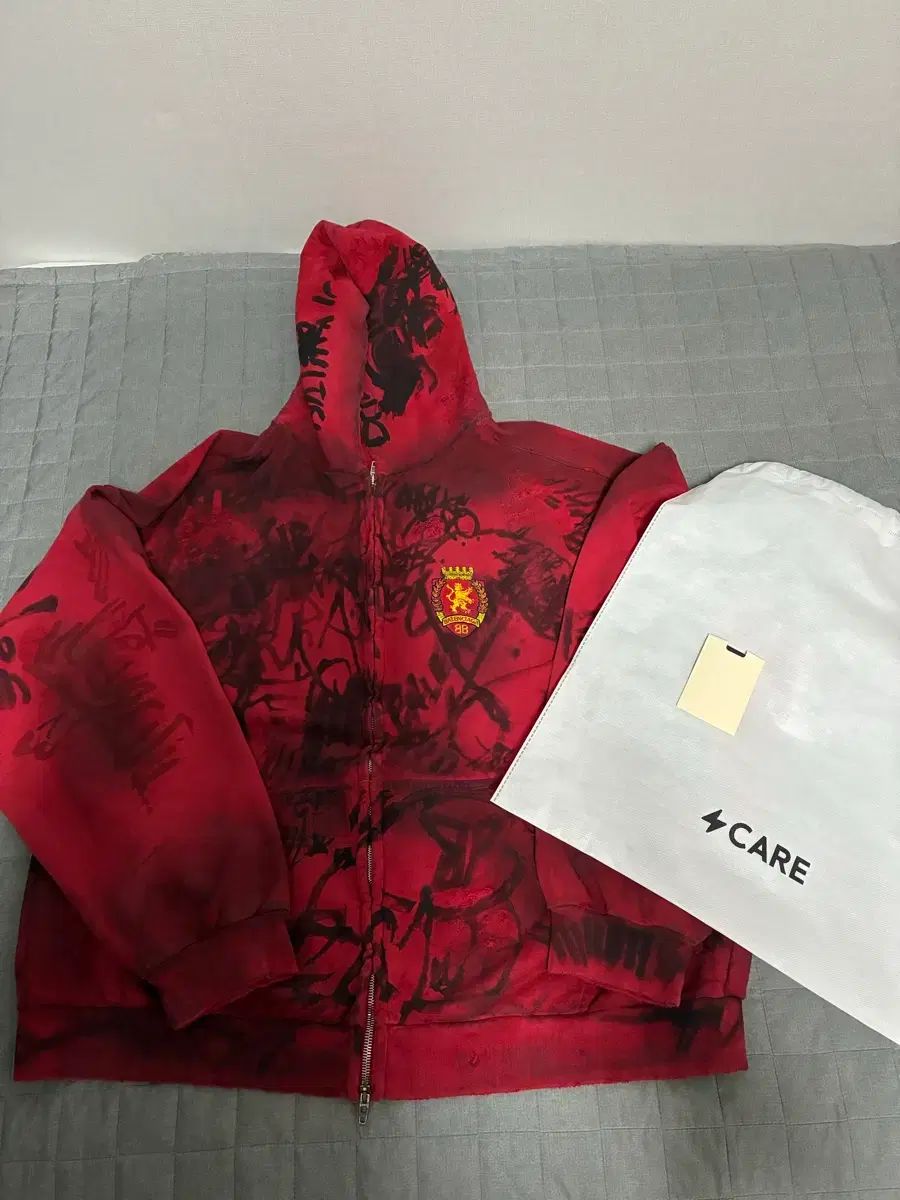 XXL バレンシアガ スケーター フード ジップアップ レッド