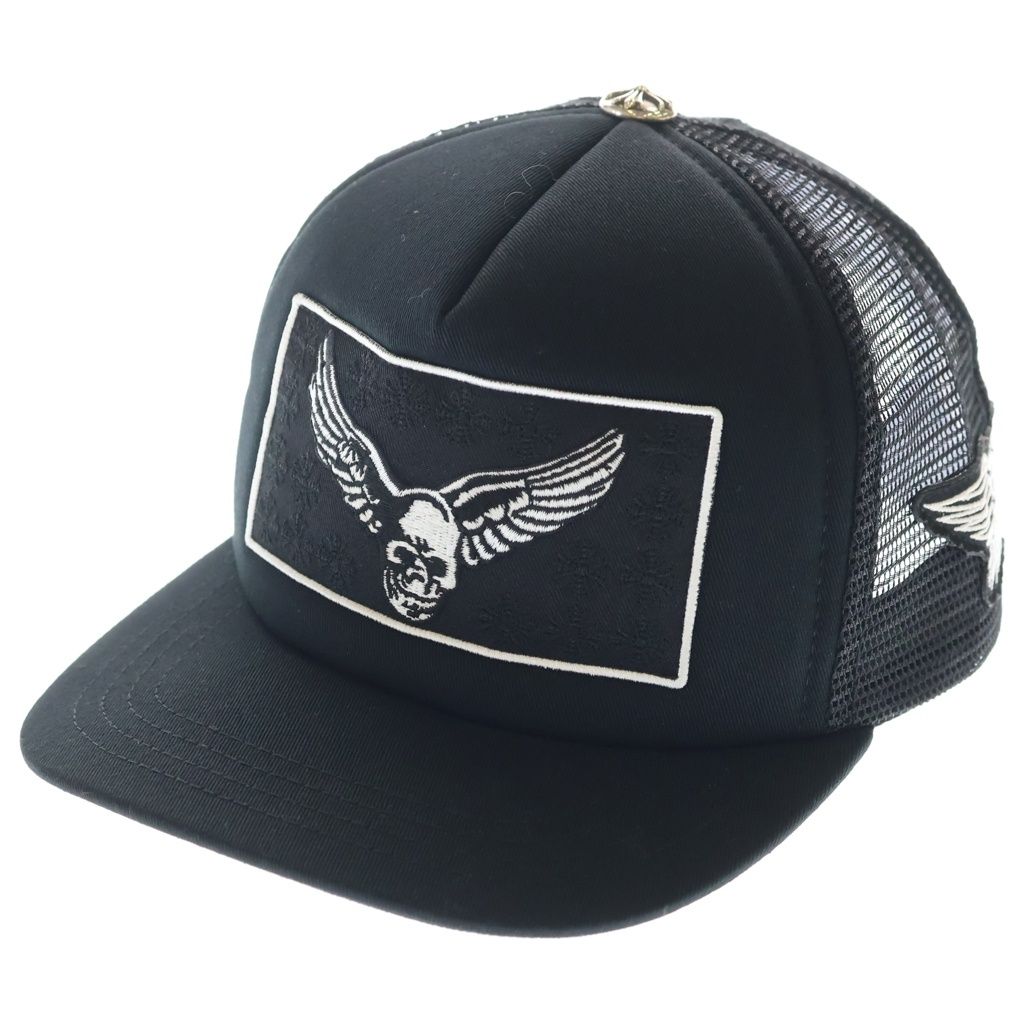 CHROME HEARTS クロムハーツ FOTI AEROSMITH YUNGBLUB MESH CAP フォティ エアロスミス ヤングブラッド トラッカー メッシュ キャップ 帽子 ブラック CHROME HEARTS (クロムハーツ) FOTI AEROSMITH YUNGBLUB MESH CAP
