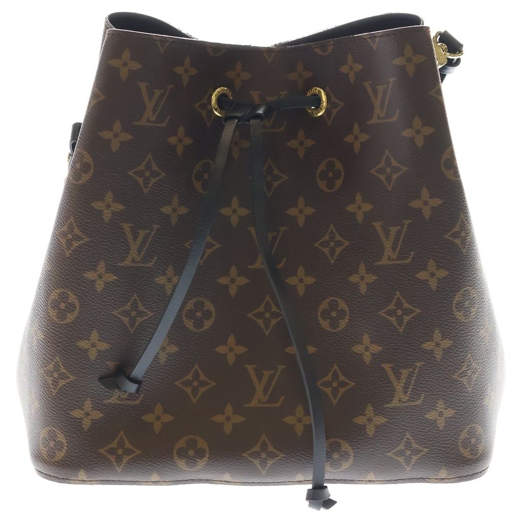LOUIS VUITTON (ルイヴィトン) モノグラム ネオノエ ショルダーバッグ ブラウン レザー×PVC M44020 ゴールド金具