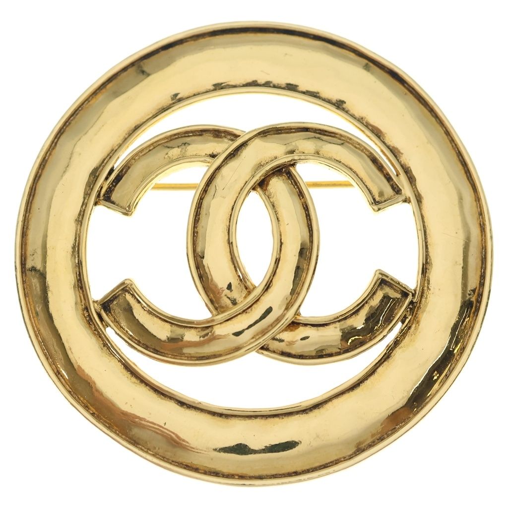 CHANEL (シャネル) ココマーク サークル ブローチ ピンバッジ ゴールド