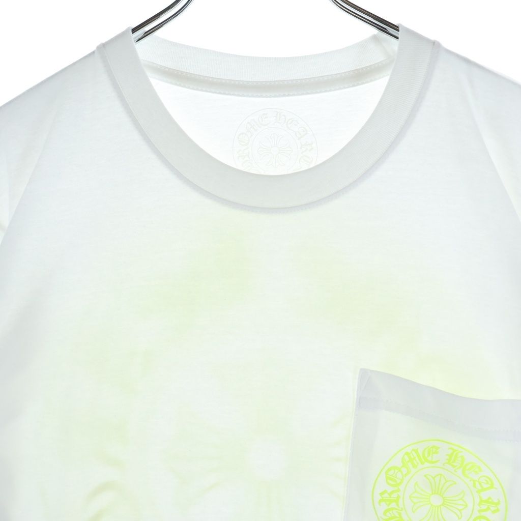 CHROME HEARTS (クロムハーツ) HORSESHOE S/S TEE WHITE/NEON YELLOW