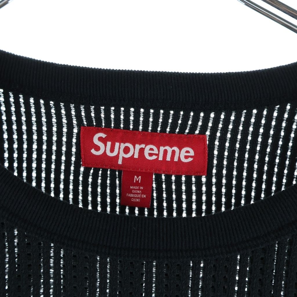 25ss SUPREME フットボールシャツ　ブラック SUPREME (シュプリーム) 25SS Polartec Mesh L/S Football Top ポーラ