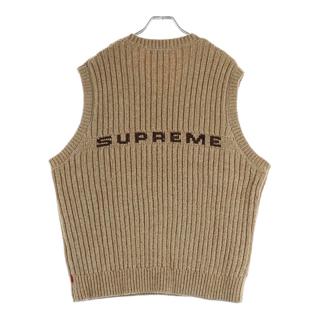 SUPREME (シュプリーム) 24AW Chenille Sweater Vest Beige シェニール