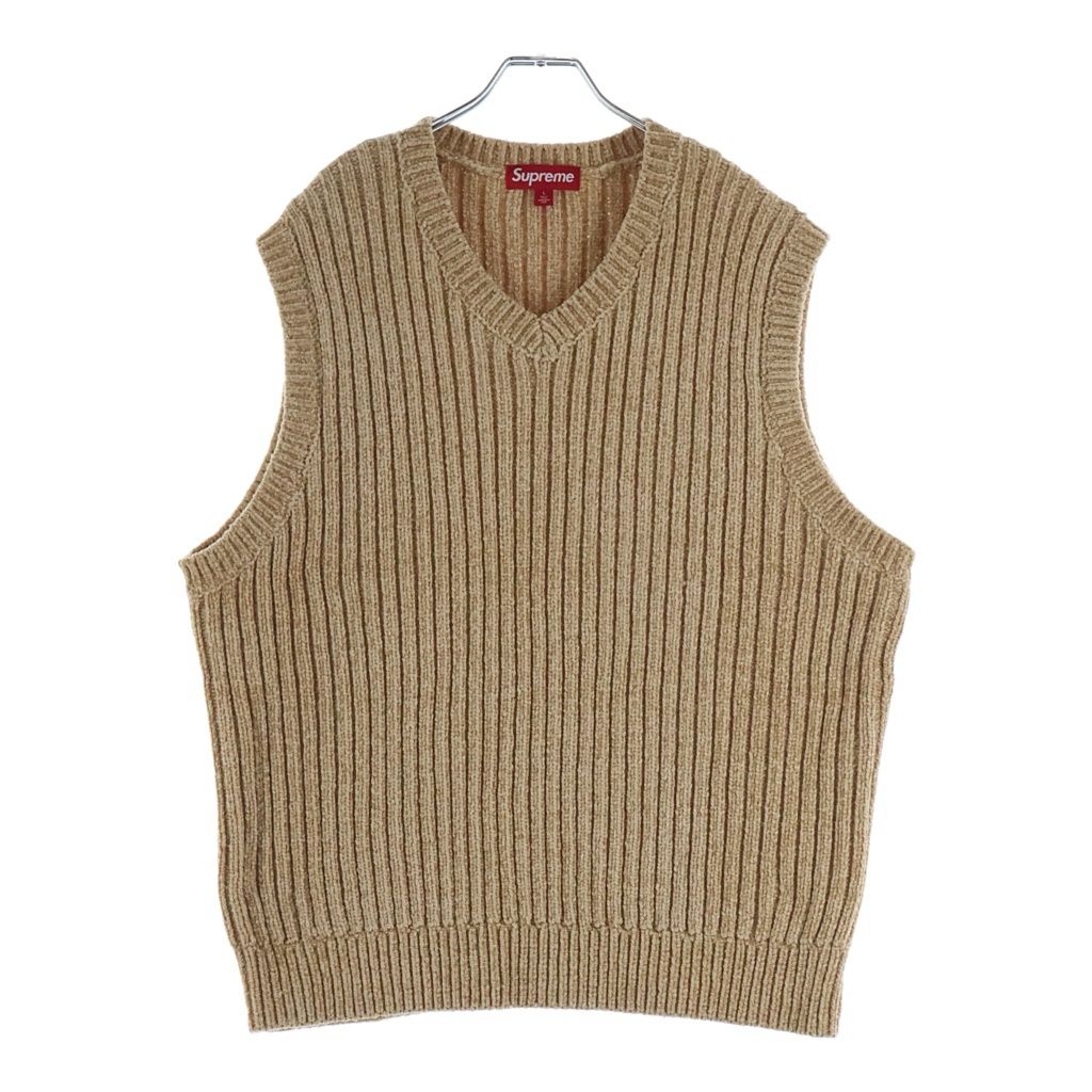 SUPREME (シュプリーム) 24AW Chenille Sweater Vest Beige シェニール