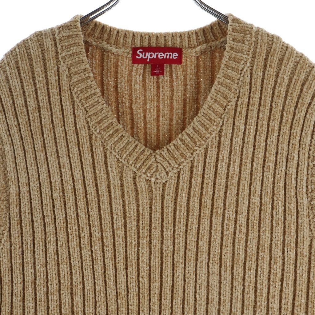 SUPREME (シュプリーム) 24AW Chenille Sweater Vest Beige シェニール