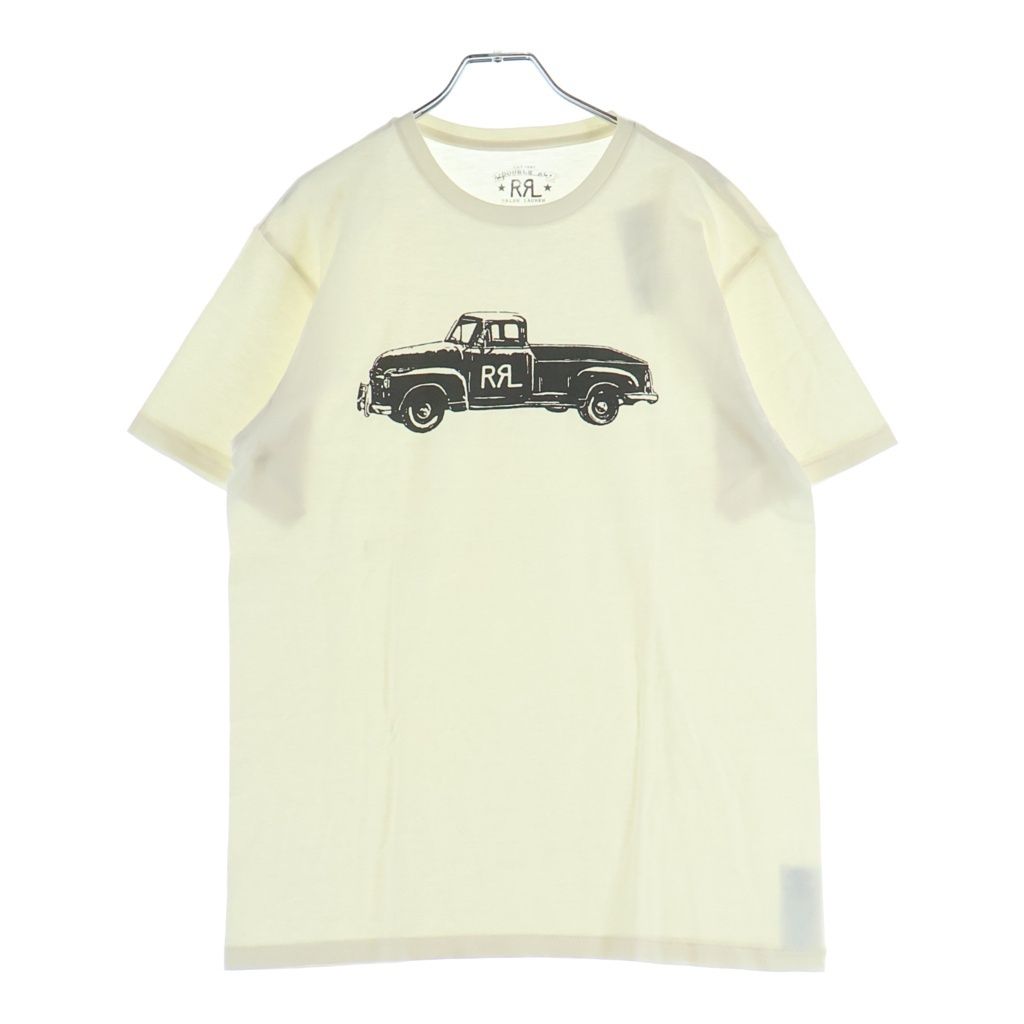 RRL トラックプリント Tシャツ アイボリー　XL RRL (ダブルアールエル) Track Tee トラックプリント 半袖Tシャツ