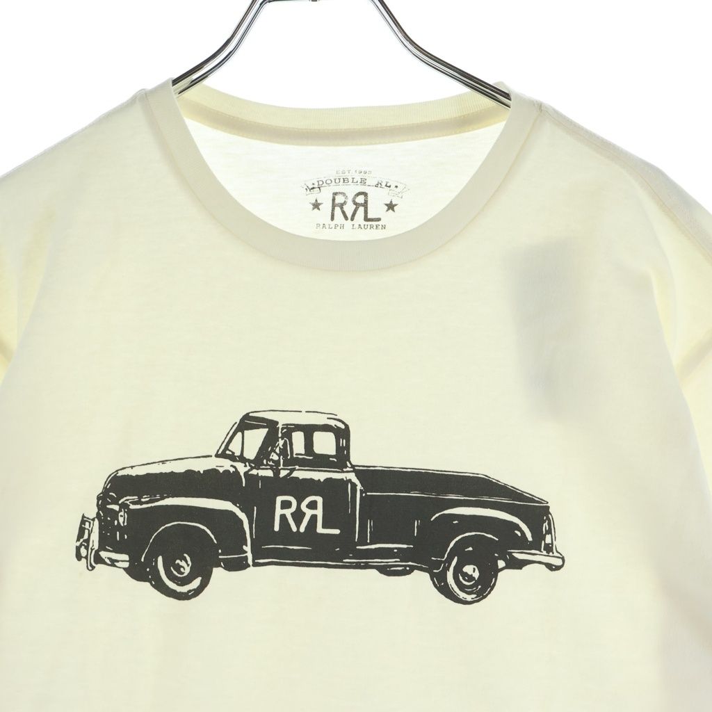 RRL トラックプリント Tシャツ アイボリー　XL RRL (ダブルアールエル) Track Tee トラックプリント 半袖Tシャツ