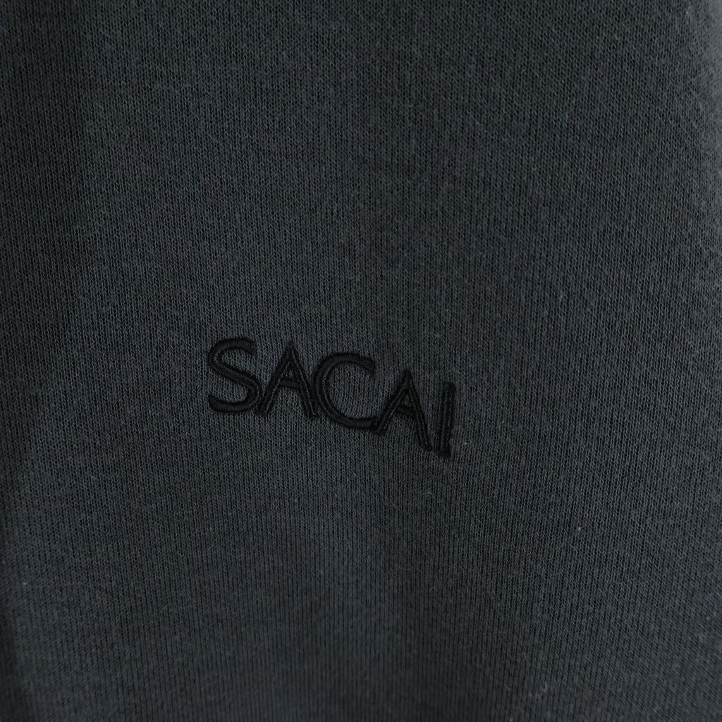 Sacai (サカイ) Sponge Sweat Hoodie ロゴ刺繍 ジップアップスポンジ