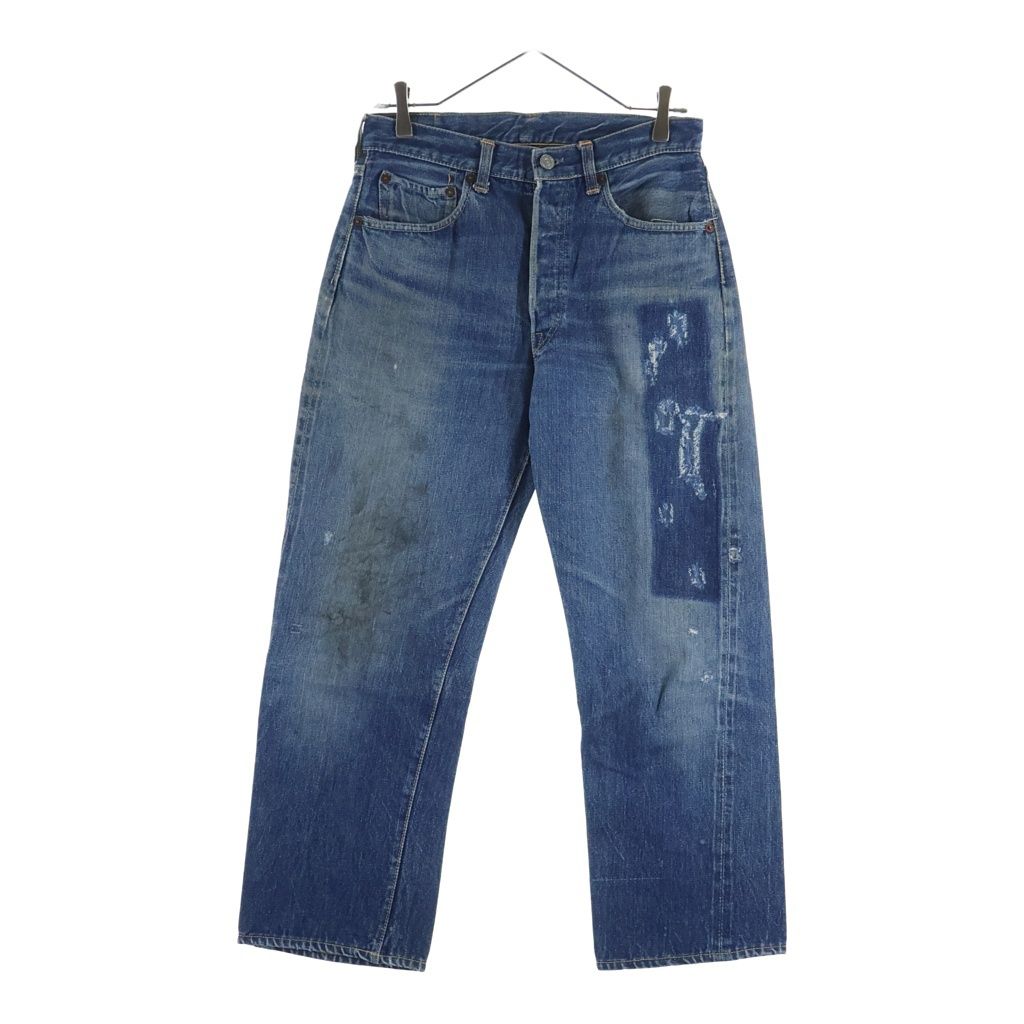 Levi's (リーバイス) 50S 501XX 紙パッチギャラ入り 両面BIG E 均等V 通常R ボタン裏20 オフセット 隠しリベット デニムパンツ インディゴ