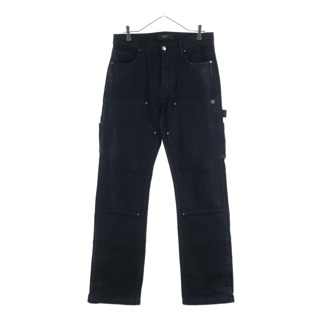 AMIRI (アミリ) WAX CARPENTER JEAN ワックスコーティングカーペンターデニムパンツ PS24MDF019 ブラック