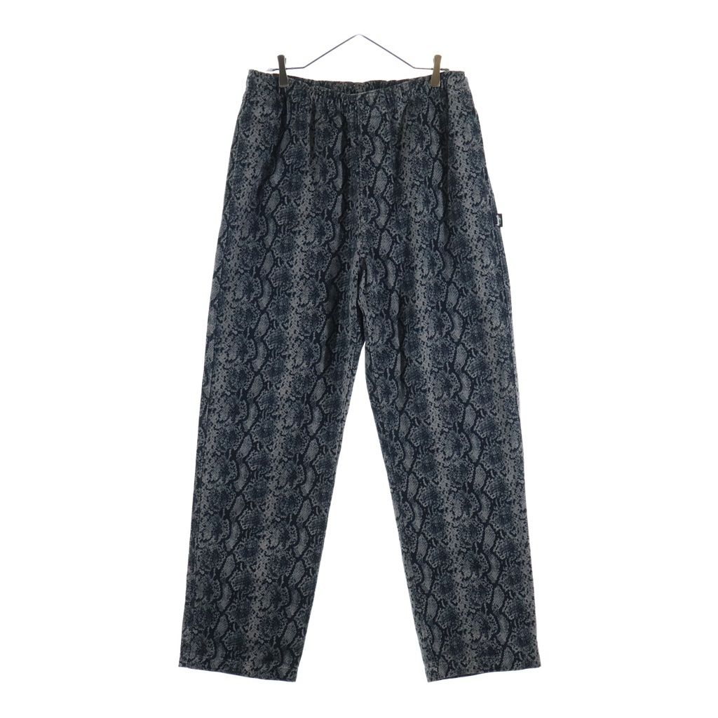 STUSSY (ステューシー) 22AW Python Beach Pant パイソン柄 ビーチ ロングパンツ ブラック 116589