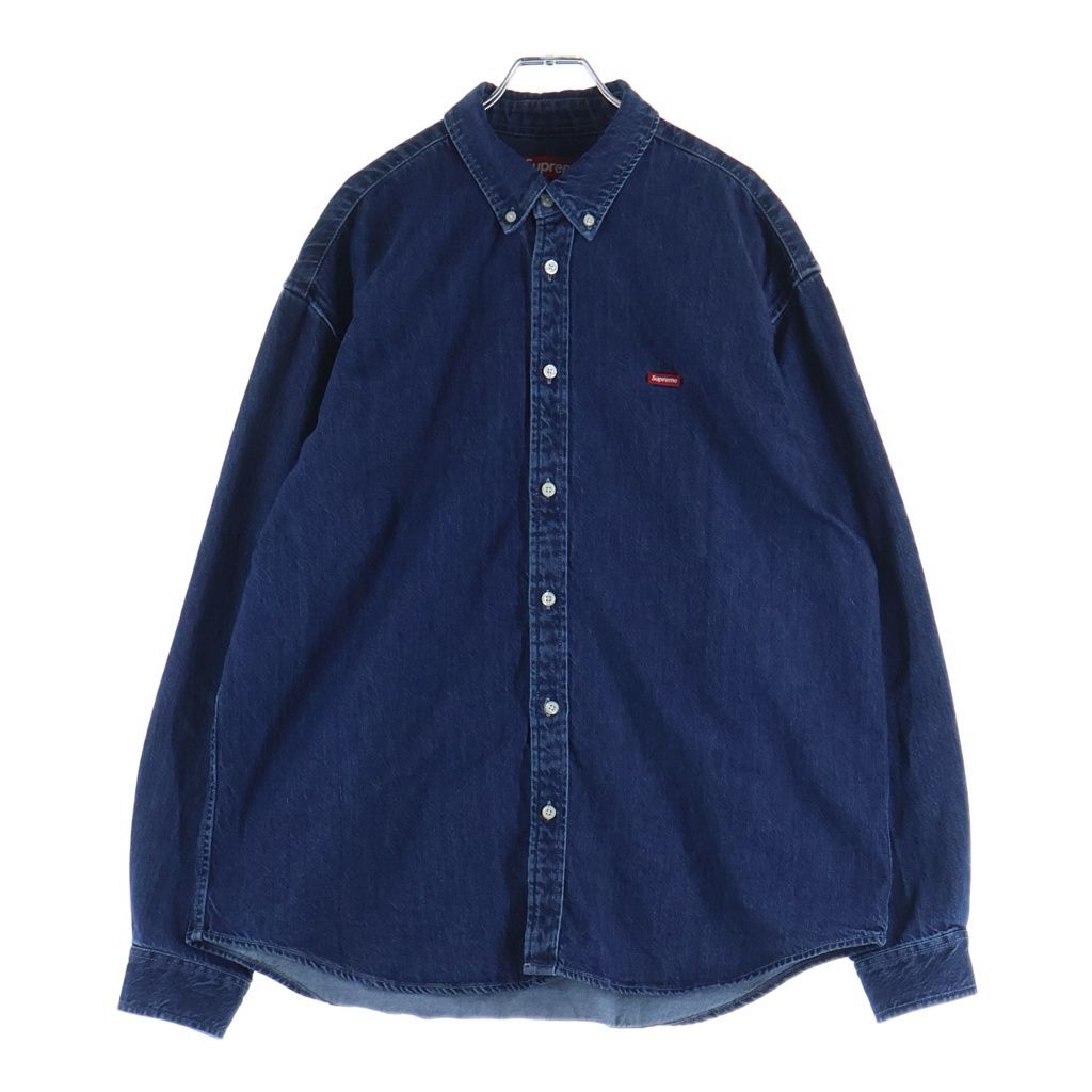 美品 Supreme シュプリーム モノグラム インディゴ デニムシャツ M SUPREME (シュプリーム) 25AW Small Box Denim Shirt スモールボックス