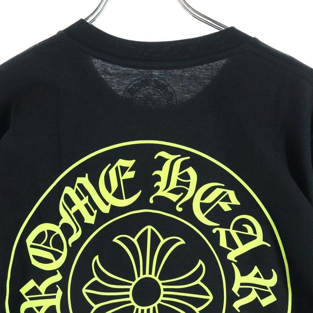 CHROME HEARTS (クロムハーツ) HORSESHOE S/S TEE BLACK/NEON YELLOW