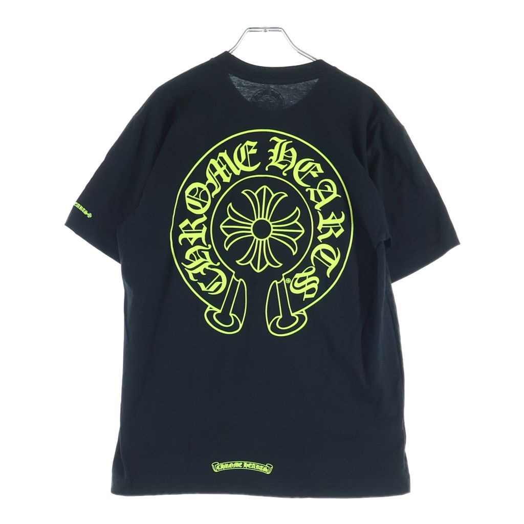 CHROME HEARTS (クロムハーツ) HORSESHOE S/S TEE BLACK/NEON YELLOW