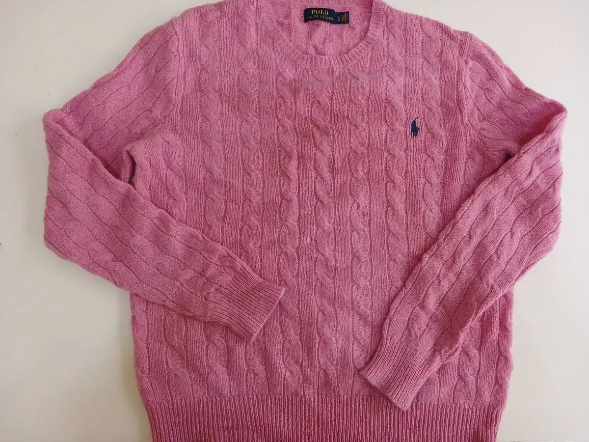 ポロラルフローレン レディース ウールカシミア ケーブルニット (L)