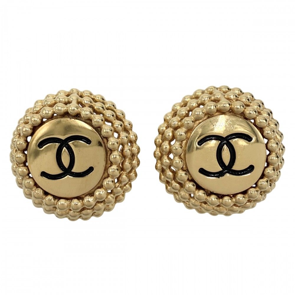 シャネル イヤリング レディース ココマーク ラウンド ヴィンテージ アクセサリー CHANEL GP ゴールド 約45.9g【中古品】
