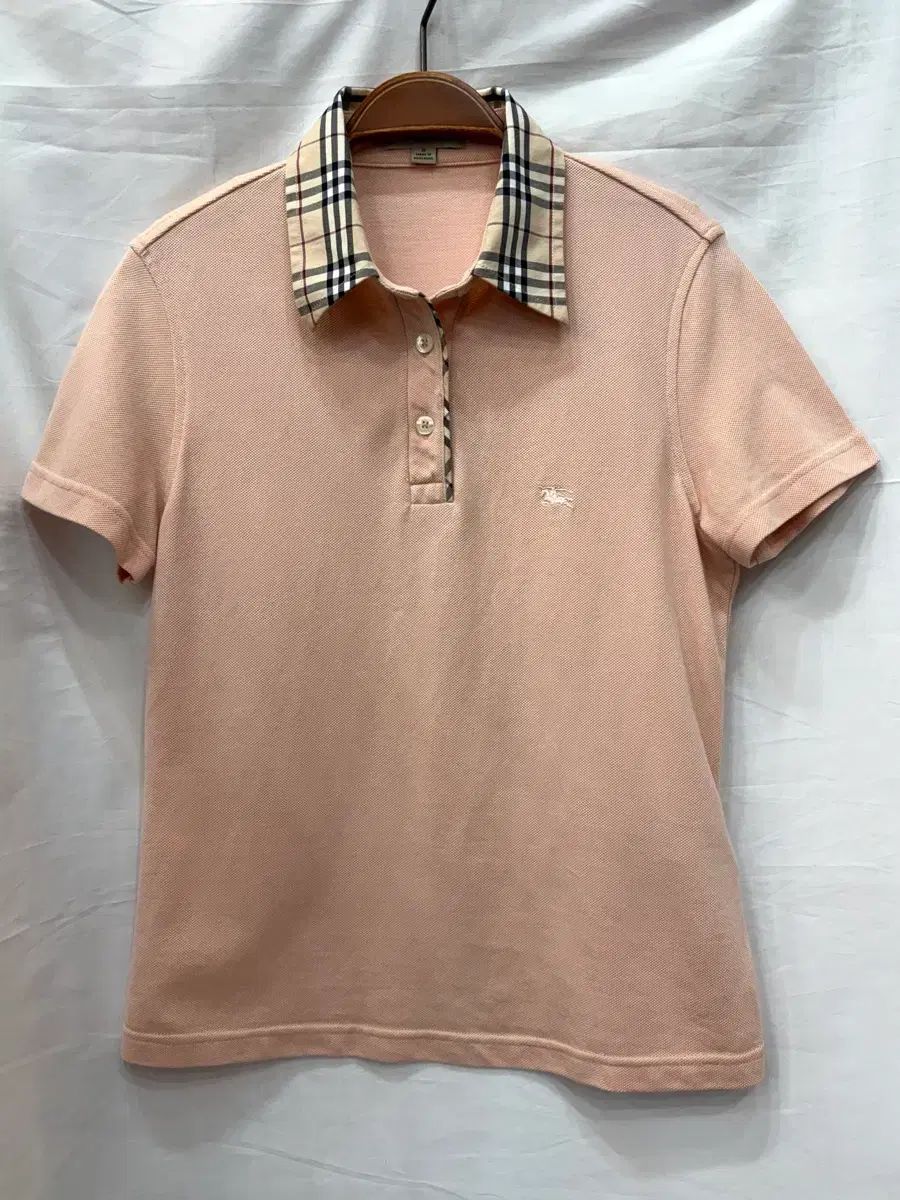 正規品) バーバリー ピンク カラーTシャツ S/55サイズ