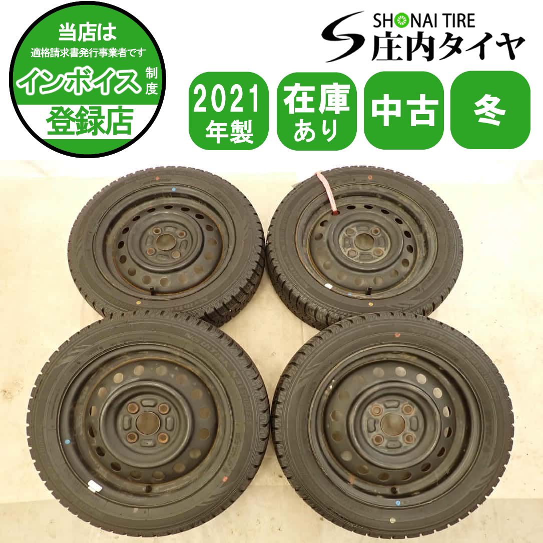 冬4本SET 会社宛 送料無料 155/65R14×4.5J 75Q オートバックス ノーストレック N3 2021年製 スチール ムーヴ ワゴンR スペーシア NO,I1996