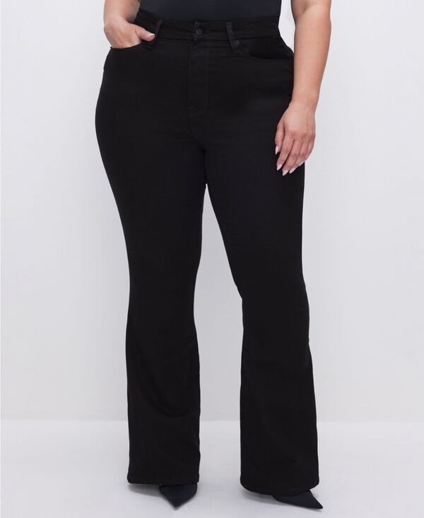 グッドアメリカン レディース ボトムス デニムパンツ ジーンズ Good American Womens Never Fades Flare Jeans Black ブラック
