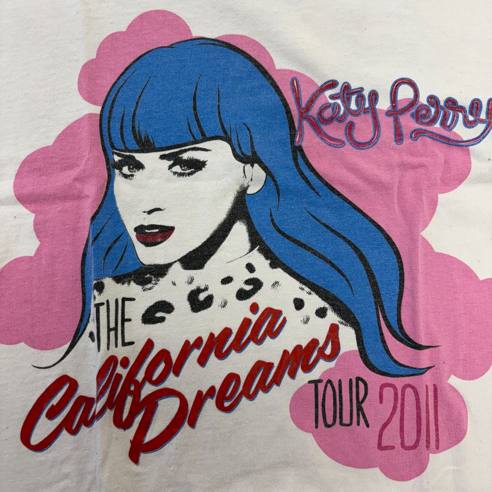 ケイティペリー 2011年 ツアーTシャツ 半袖 Sサイズ レディース ホワイト Katy Perry アーティスト バンドTEE Y2K アメカジ ヴィンテージ 古着