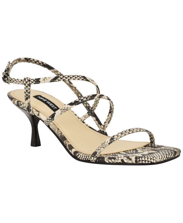 ナインウェスト レディース シューズ サンダル ヒール Nine West Womens Hindy Strappy Kitten Heel Dressandals Light Natural Sna